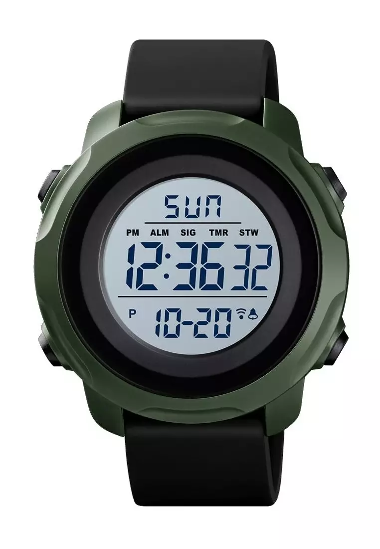 Jam Tangan Digital Sporty Pria Waterproof Strap Tali Material Silicone 1540 ORIGINAL