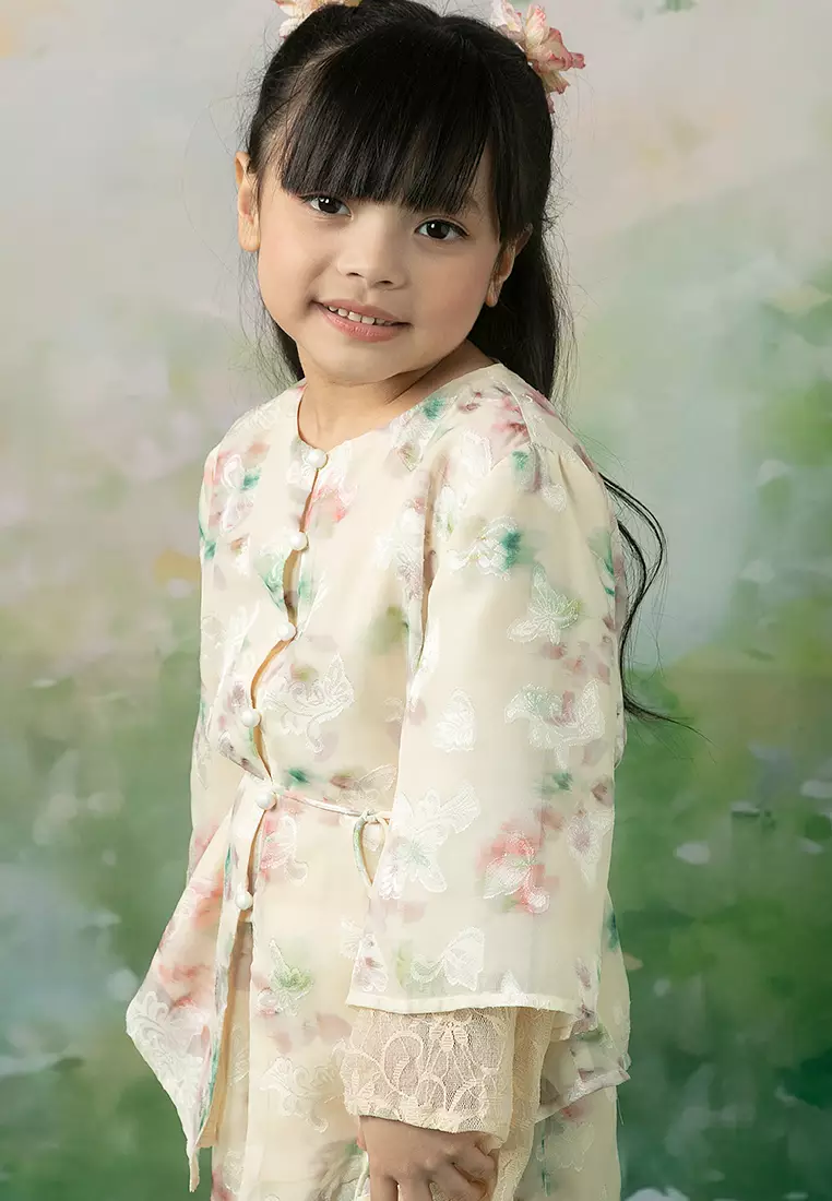 Elena Recycled Polyester Kebaya with Belt Set