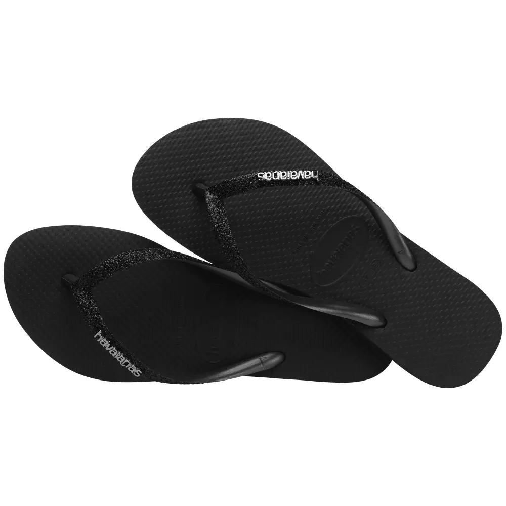 Havaianas 1069 Slim Glitter Ii - Black - Sandal Wanita