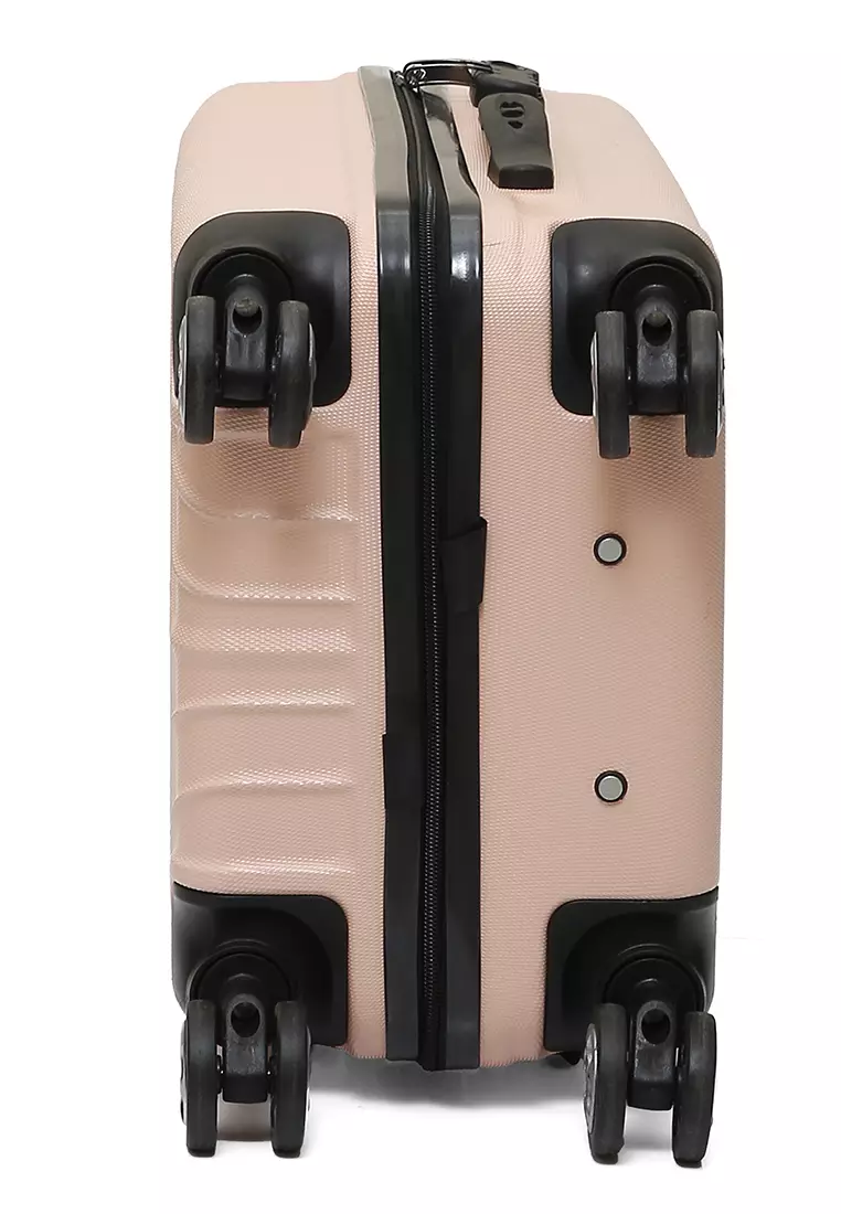 Carlton Tas Koper Hardcase Unisex Size 20Inch Suitcase Combination Lock Large Compartment Material ABS+PVC Coated ORIGINAL - Light Coral