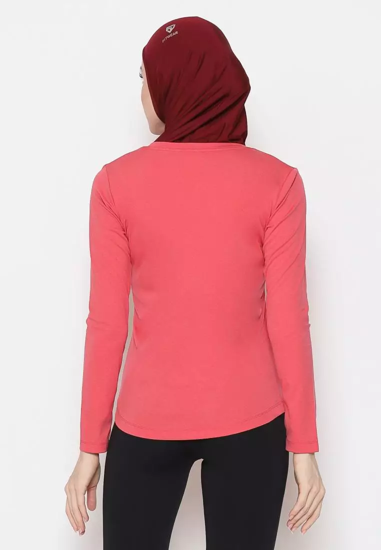 Fitwear - Kaos Olahraga Wanita NEW AURORA LS BASELAYER EAZYDRY - PEACH