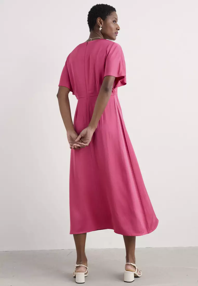 Seasalt Cornwall Pink Evenglow Satin Dress
