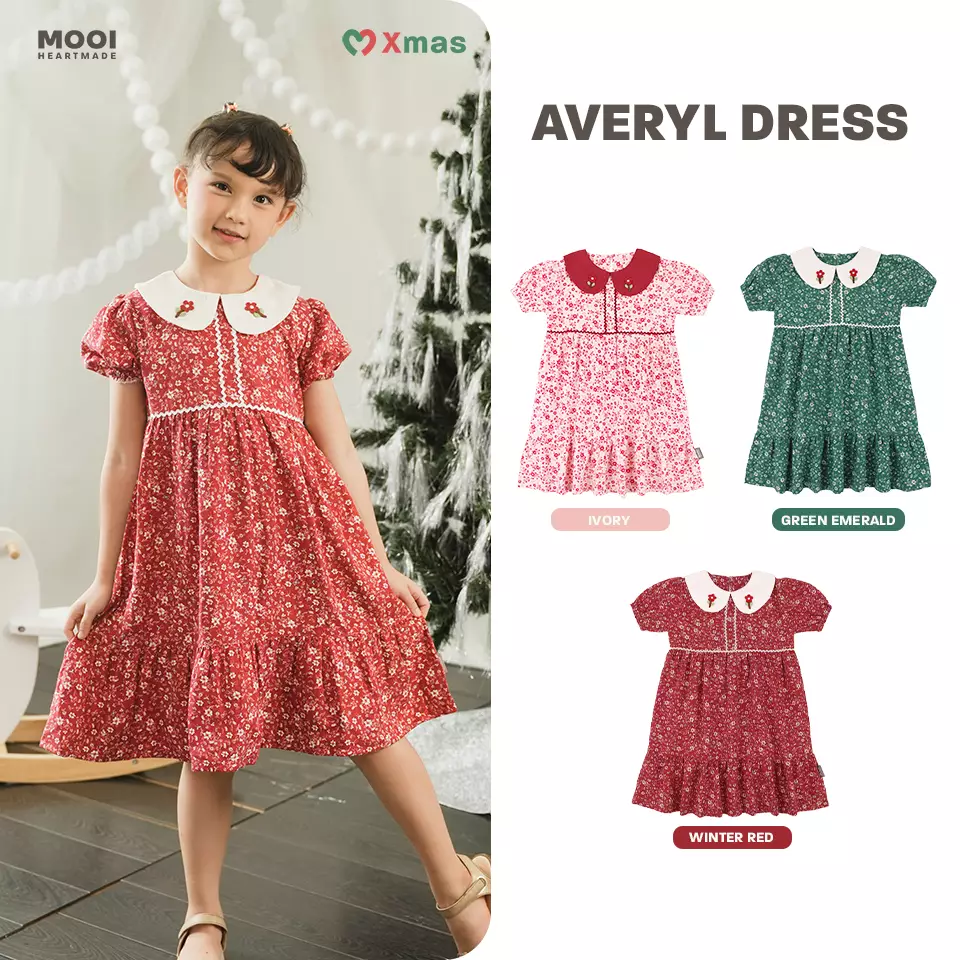 Mooi Dress Anak Perempuan Averyl Dress - Ivory
