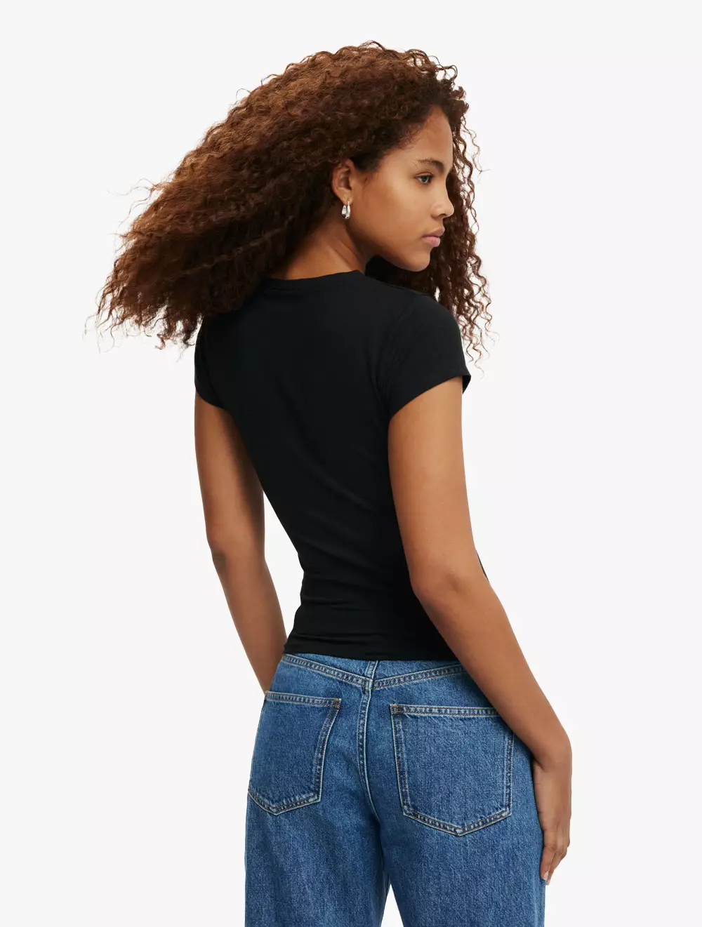 Cotton On -  Pakaian Wanita  - All Day Crew Tee - Black