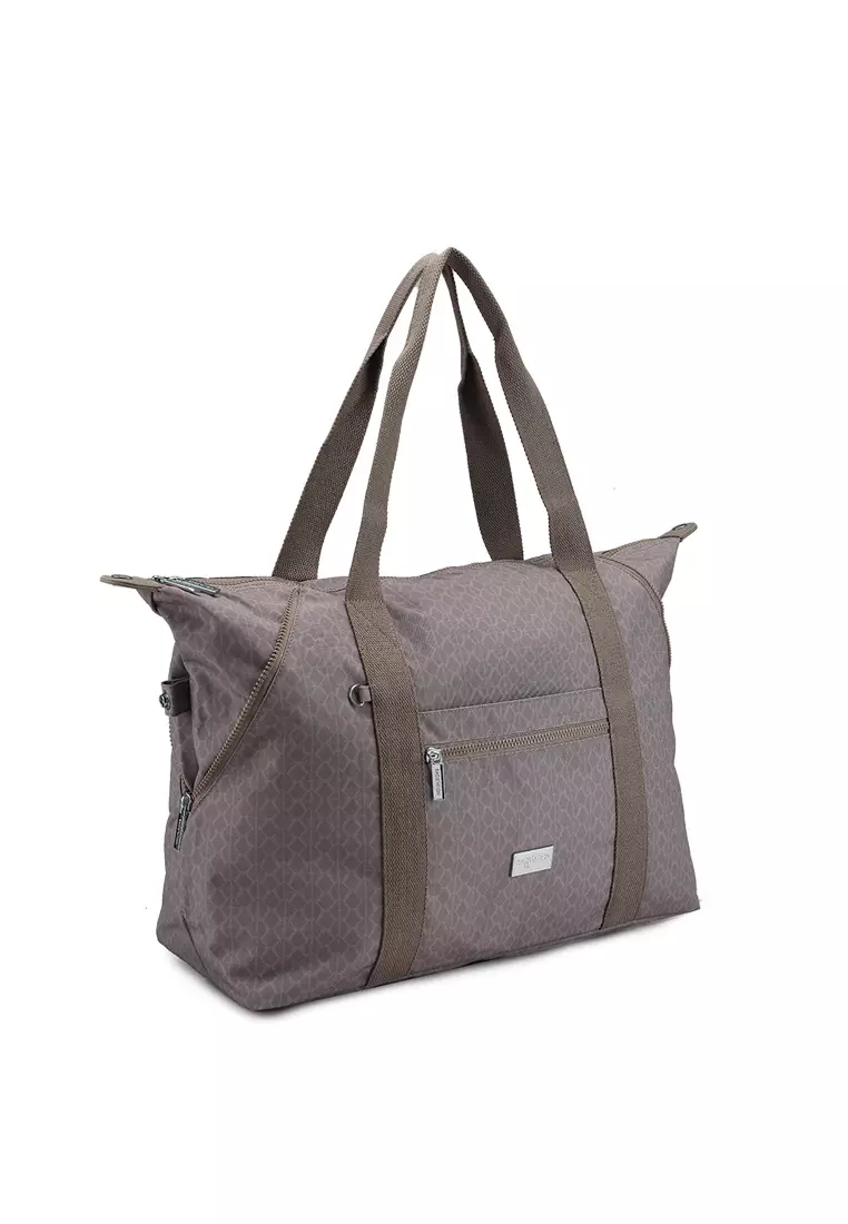 Printed Nylon Large Top Handle Bag