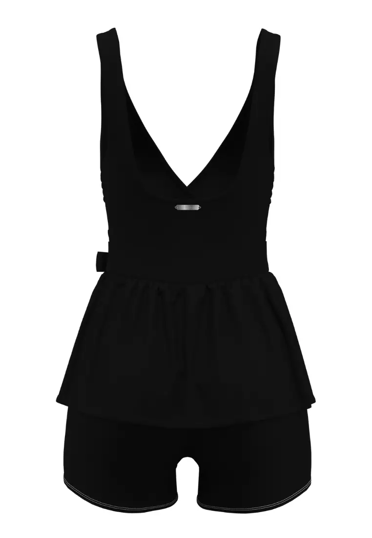 Solid Ribbon Tankini Set