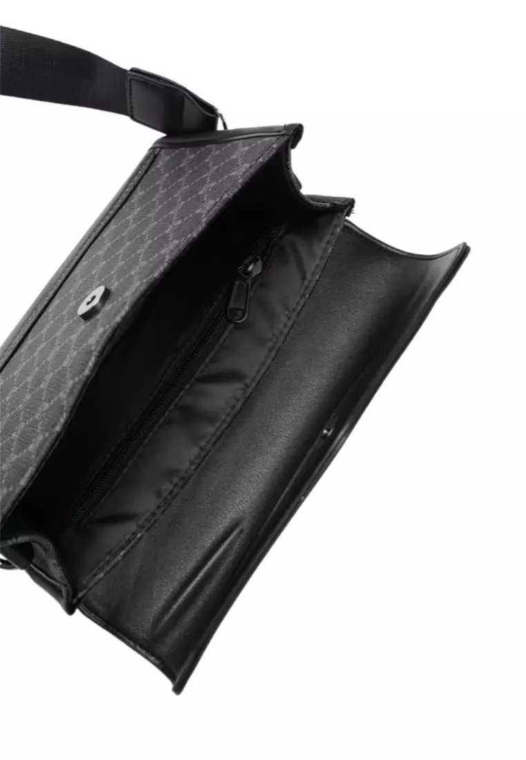 Men's Pattern Flap Crossbody Messenger Bags