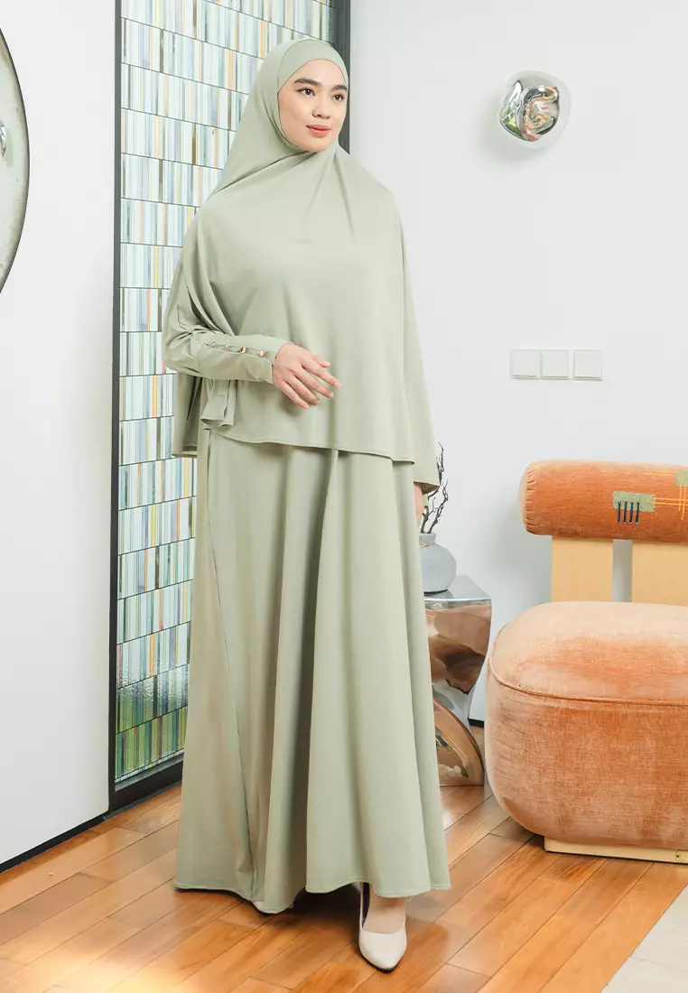 Hafisa Abaya Set Matcha