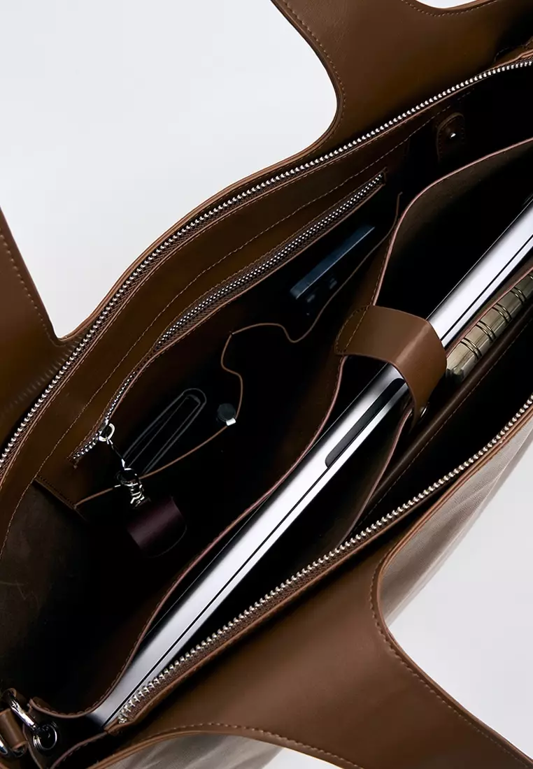 Pu  Customizable Work Bag with Zip Closure