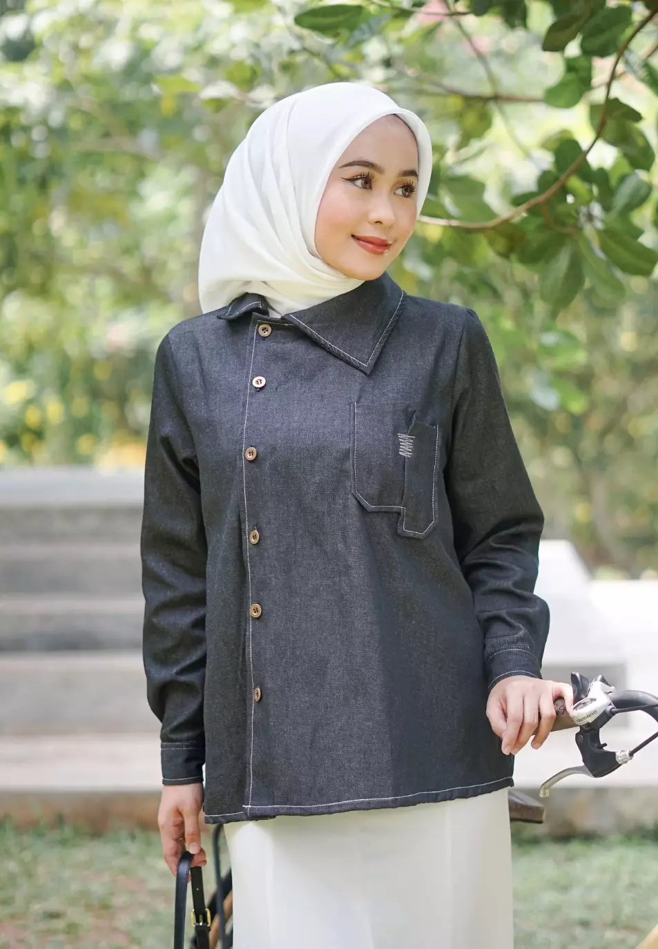 Rossie Denim Shirt - Black Denim