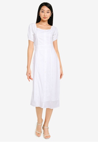zalora button down dress