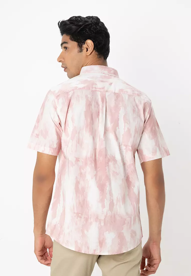 Tie-Dye Print Short Sleeve Shirt