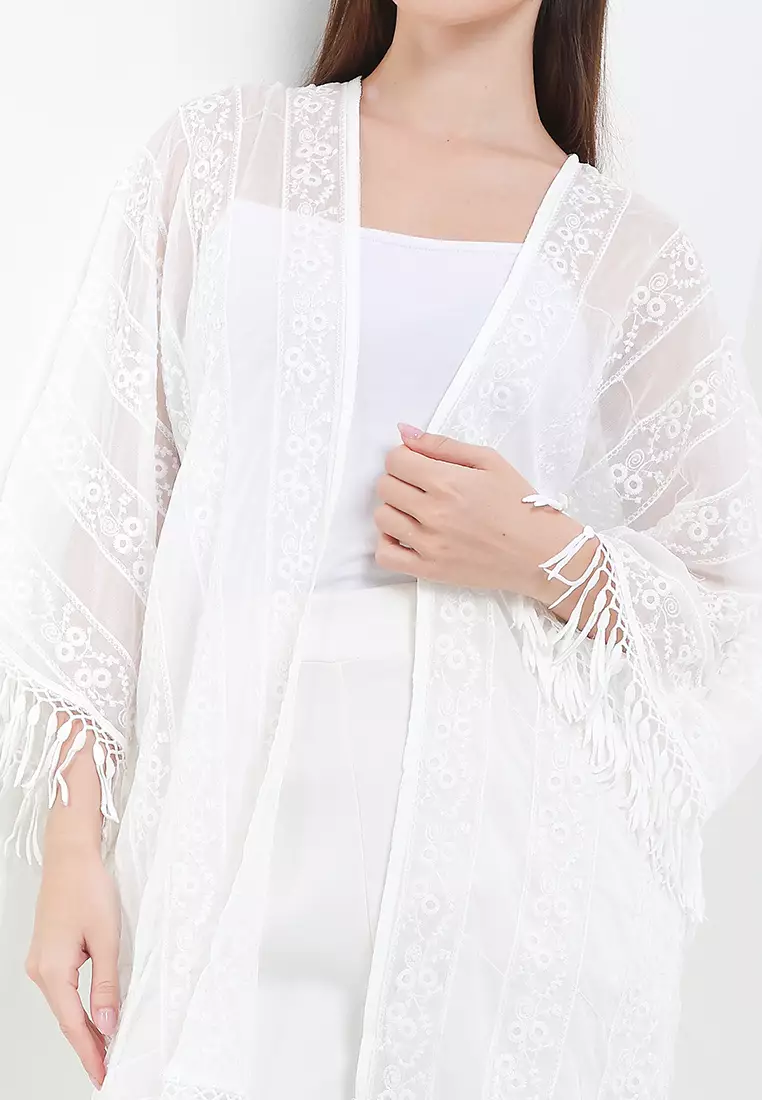 Embroidery Fringe Trims Chiffon Outer