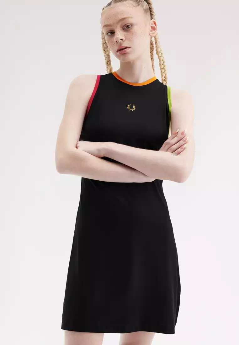 Buy Fred Perry Fred Perry D9179 Racerback Black Tennis Dress