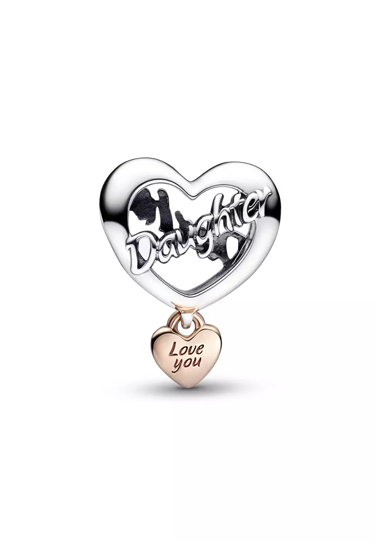 Pandora i love you store charm rose gold