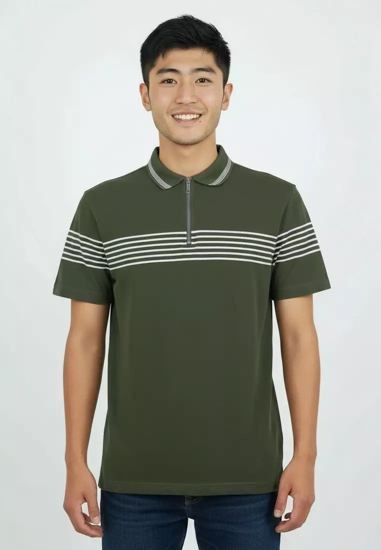Ricket Stripe Pique Polo Shirt