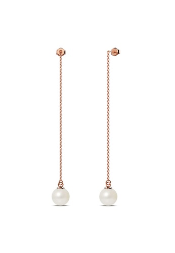 Krystal Couture gold KRYSTAL COUTURE Katarina Pearl Drop Earrings Embellished with Swarovski® Crystal Pearls-Rose Gold/Pearl CA2DBACA312561GS_1