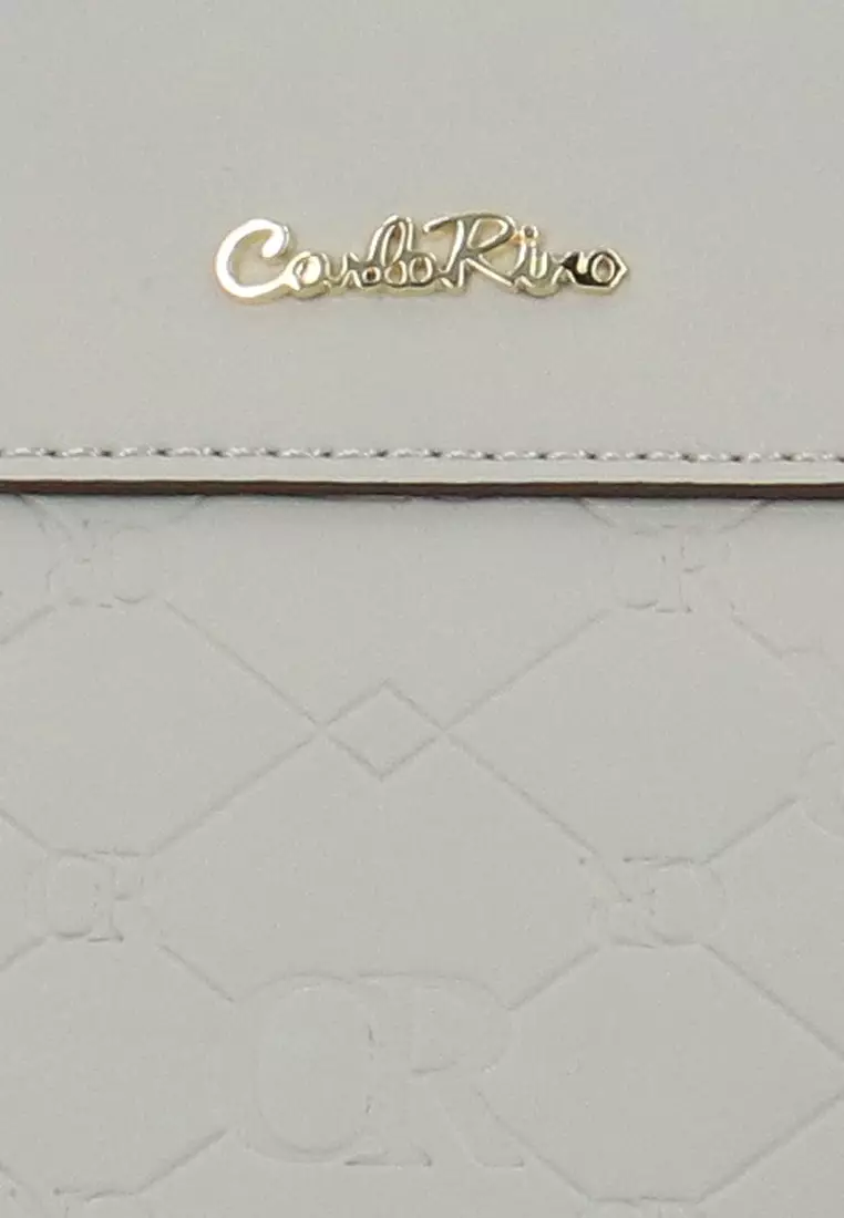 CR Marcella Monogram Top Handle Bag - Light Grey