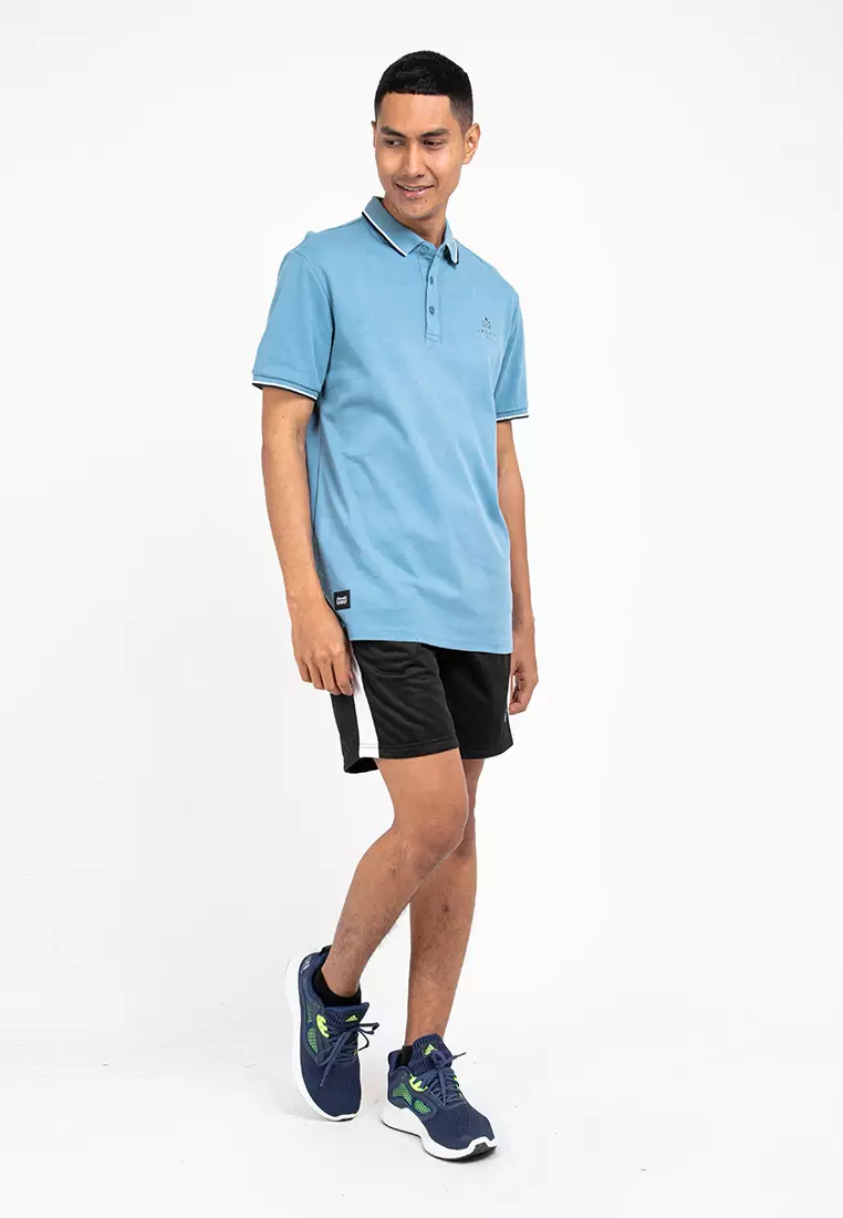 Forest Premium Weight Cotton Polo Tee 220gsm Interlock Knitted Polo T Shirt | 23761-38DustyBlue