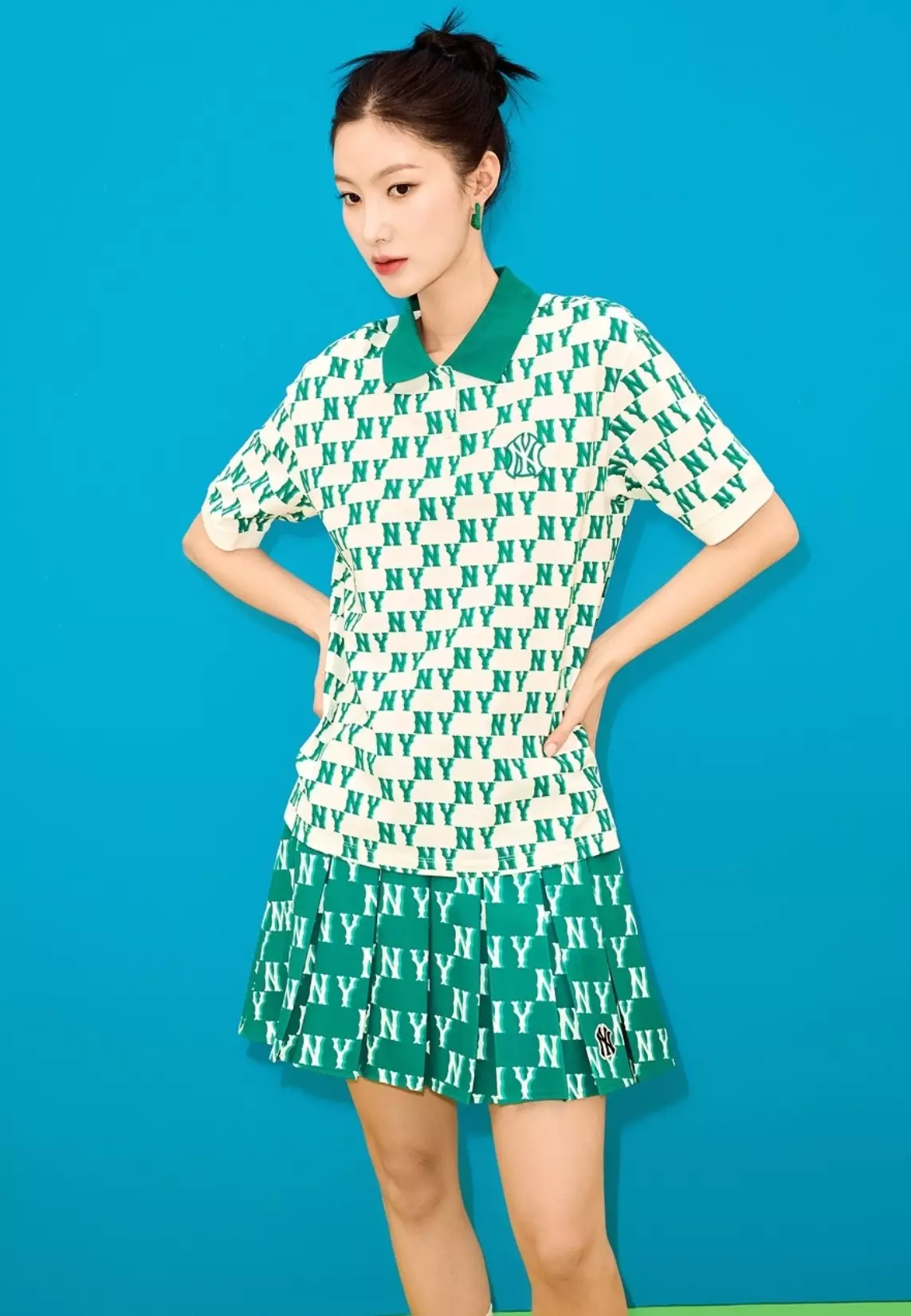 Women's Classic Monogram All Over PQ Tshirts - NY Yankees Green