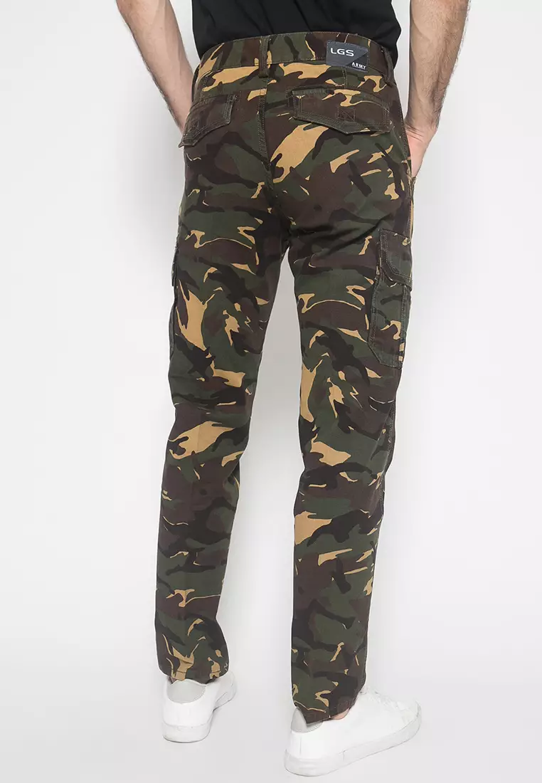LGS - Celana Casual Pria - Celana Chinos - Loreng - CCP.495.417.001.C Army Cargo