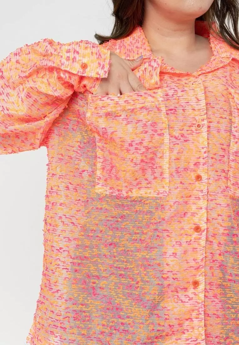 Plus Size Shirt Chia Apricot