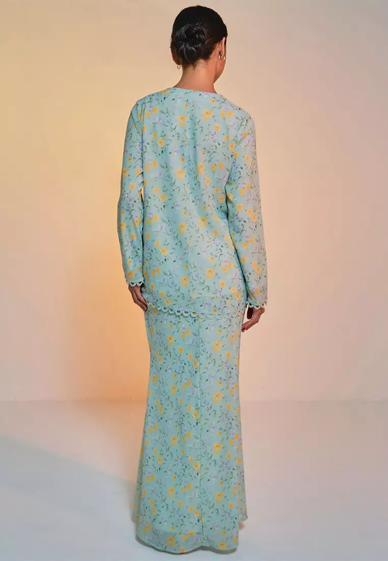 Aurora Blouse & Skirt - Seafoam Oasis