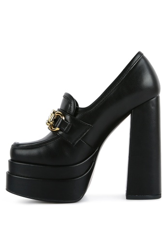 Buy London Rag Black Embellished High Platform Loafers 2023 Online | ZALORA  Singapore