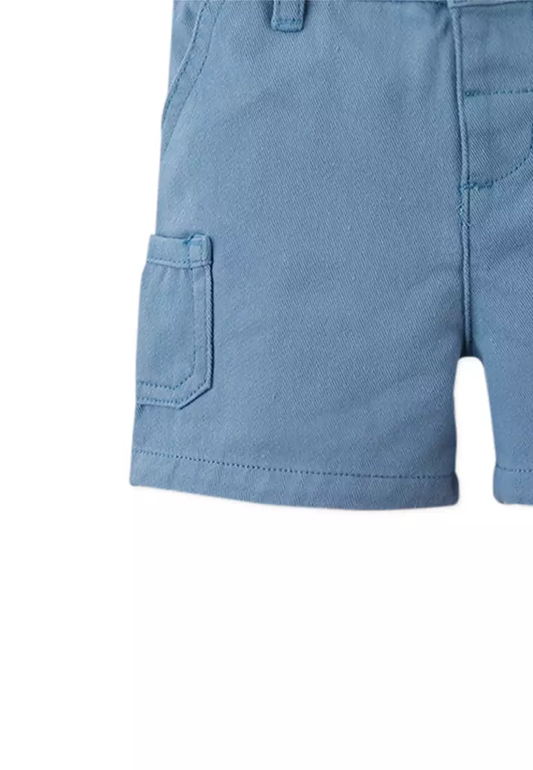 Baby Josh Fine Twill Bermuda Shorts With Patch Pockets