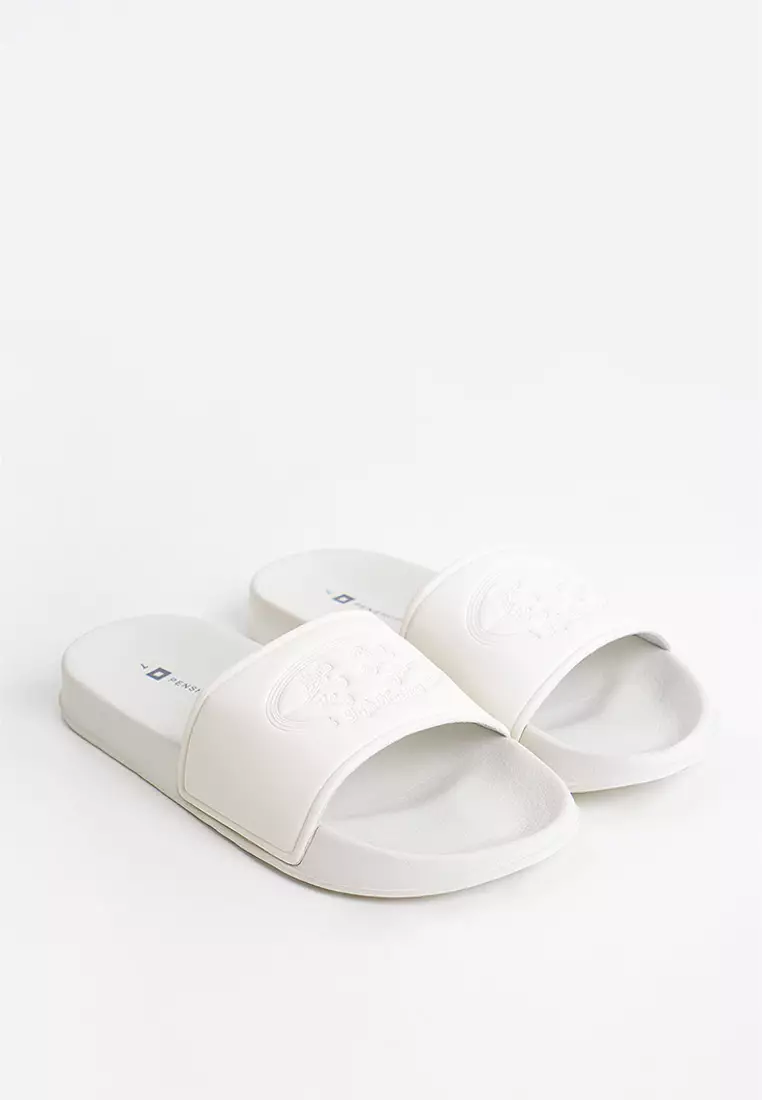 Women's All Rubber Slides with Debossed Mold