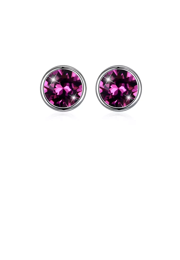 Purple stone stud new arrivals earrings