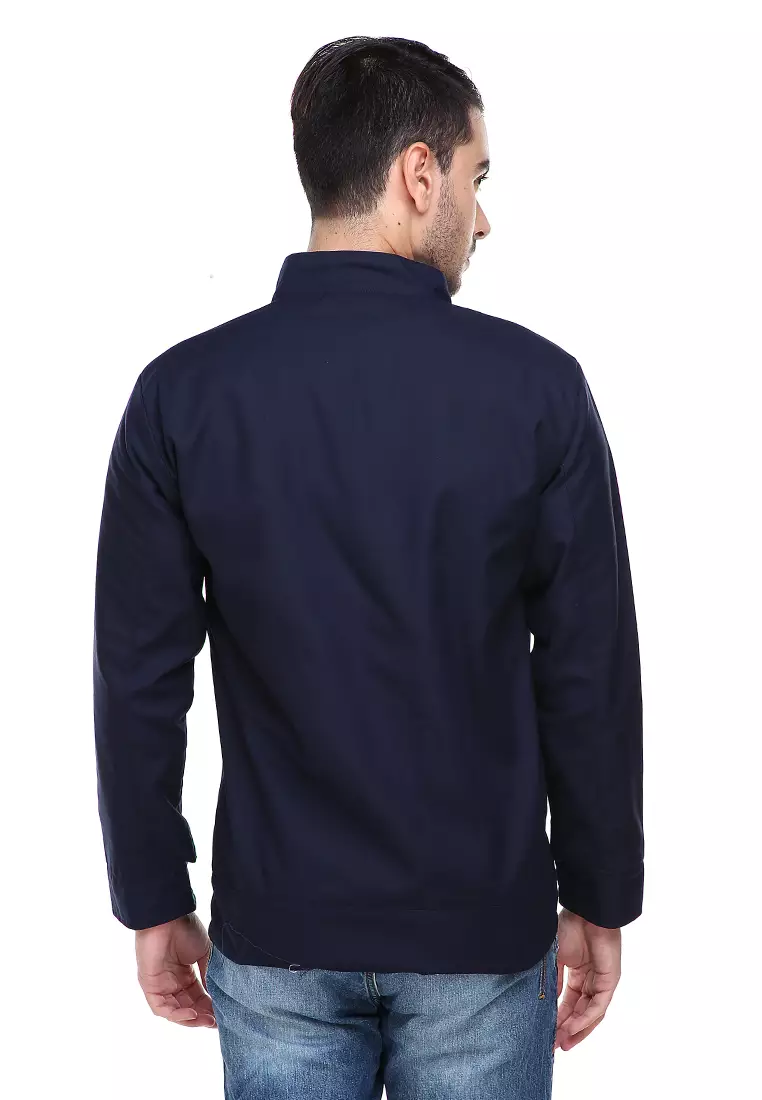 Clover Jas Jaket Casual Pria Slimfit Material American Drill ORIGINAL - Navy