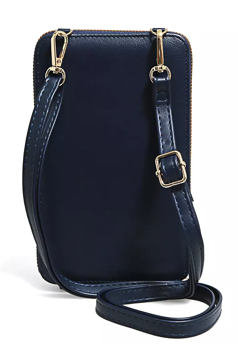 Sling Bag Wanita Tas Selempang Handphone Transparent Design Many Slot Material Leather ORIGINAL