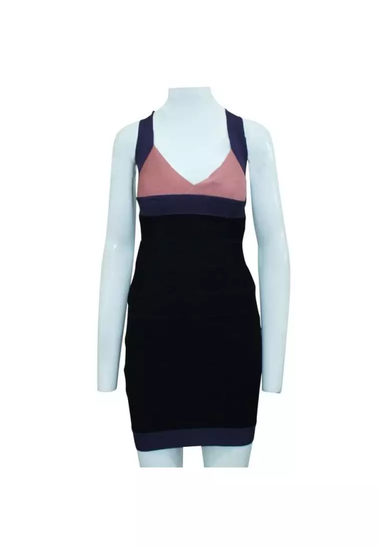 Pre-owned Herve Leger Bandage Dress