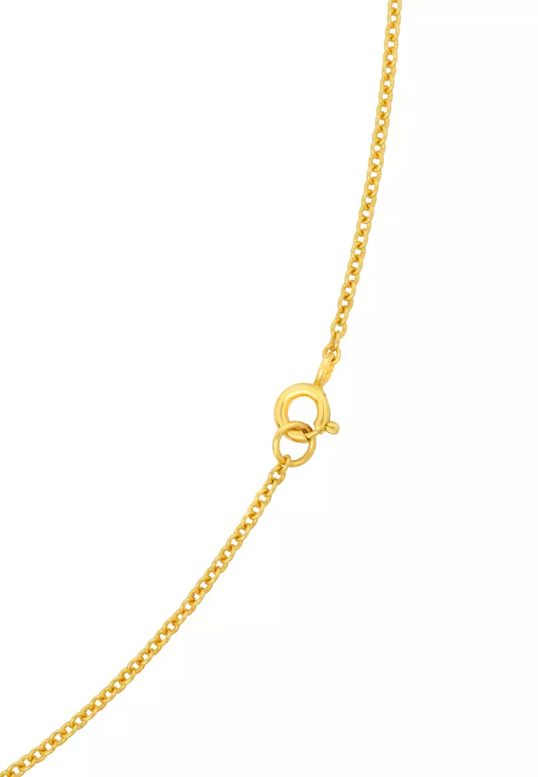 TOMEI【龙情蜜语】Diamond Cut Collection Gift Box Necklace, Yellow Gold 916