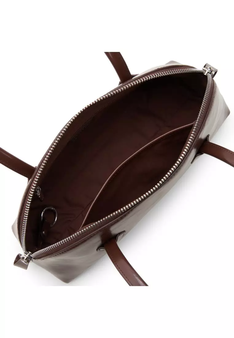 Tracey Long Strap Glossy Baguette Shoulder Bag