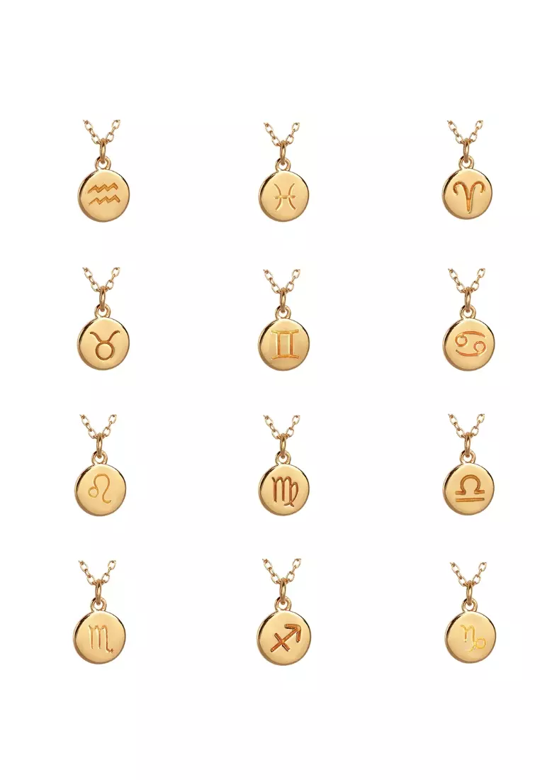  Vermeil Zodiac Necklace Capricorn