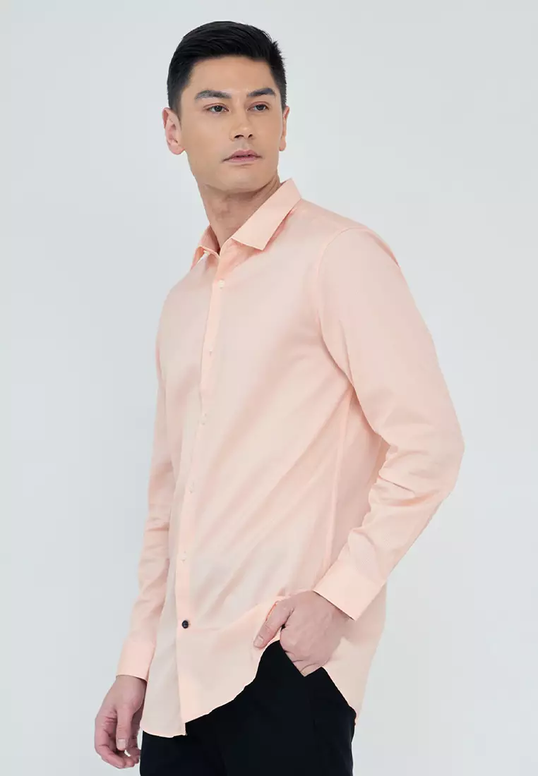 Slim Fit Textured Dress Shirt