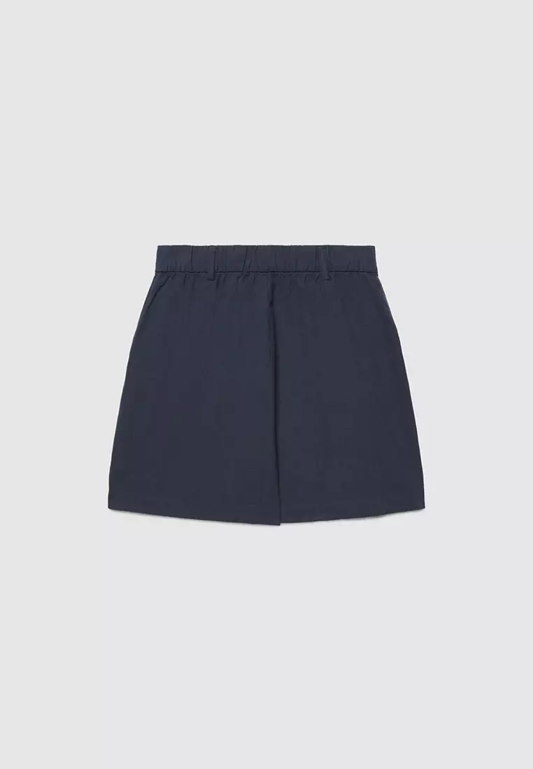 Women's Plain Linen-Effect Shorts