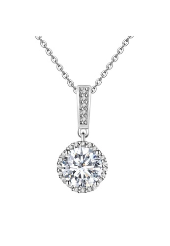 Her Jewellery silver CELÈSTA Moissanite Diamond  - Anais Pendant (925 Silver with 18K White Gold Plating) by Her Jewellery 44D20ACF8B96CAGS_1