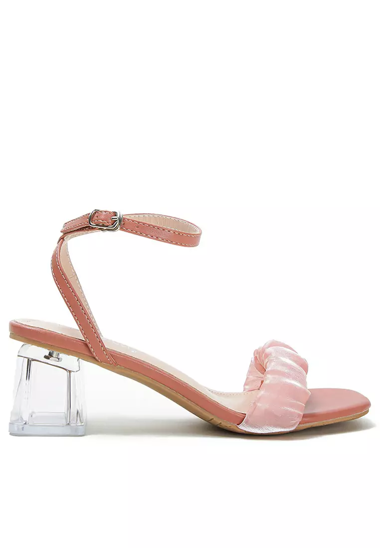 Discount on Twenty Eight Shoes  shoes - SKU: 5cm Pleated Strap Mid Heel Sandals Ylt-Y12