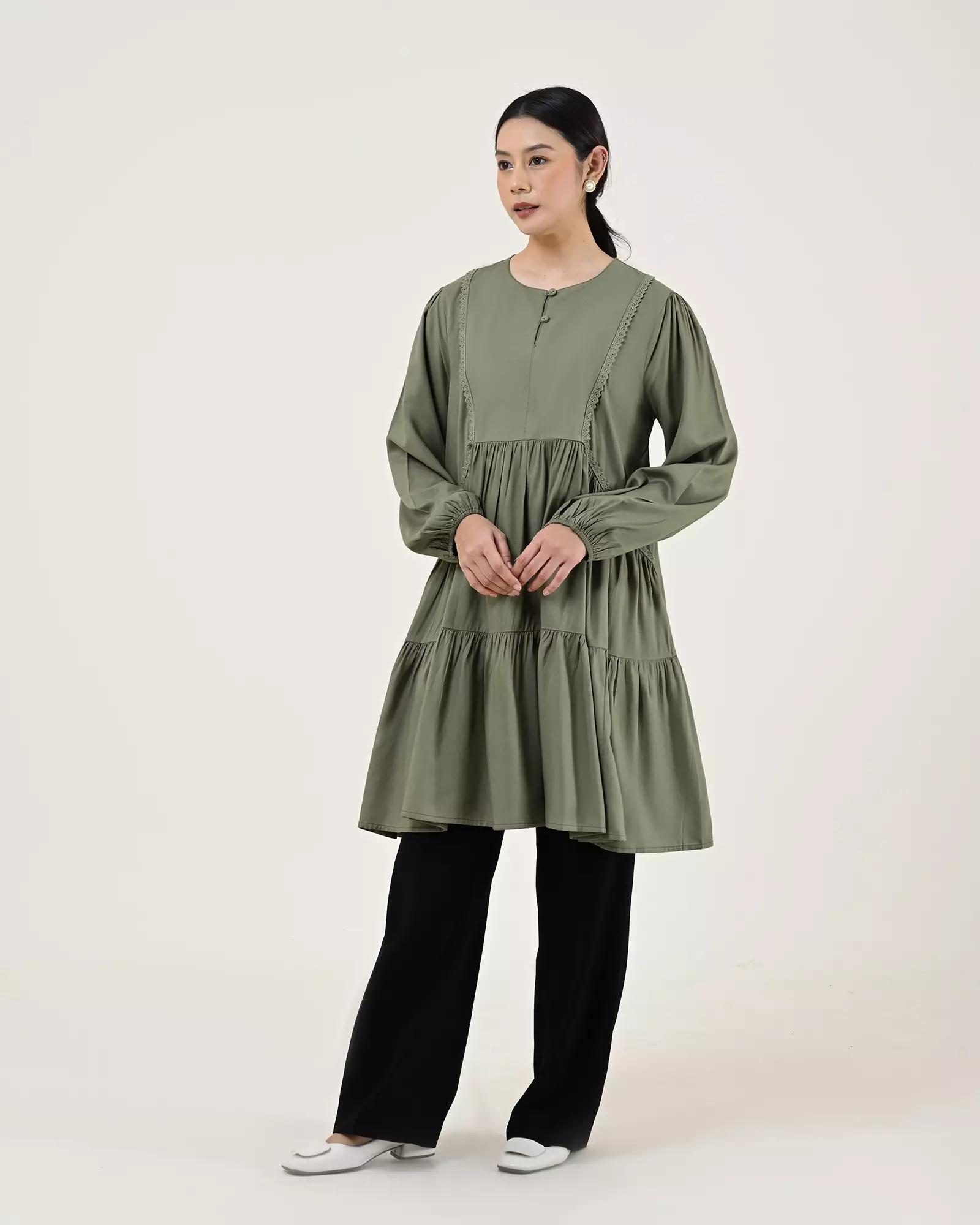 Geulis.id LAVIRA TUNIC - Olive