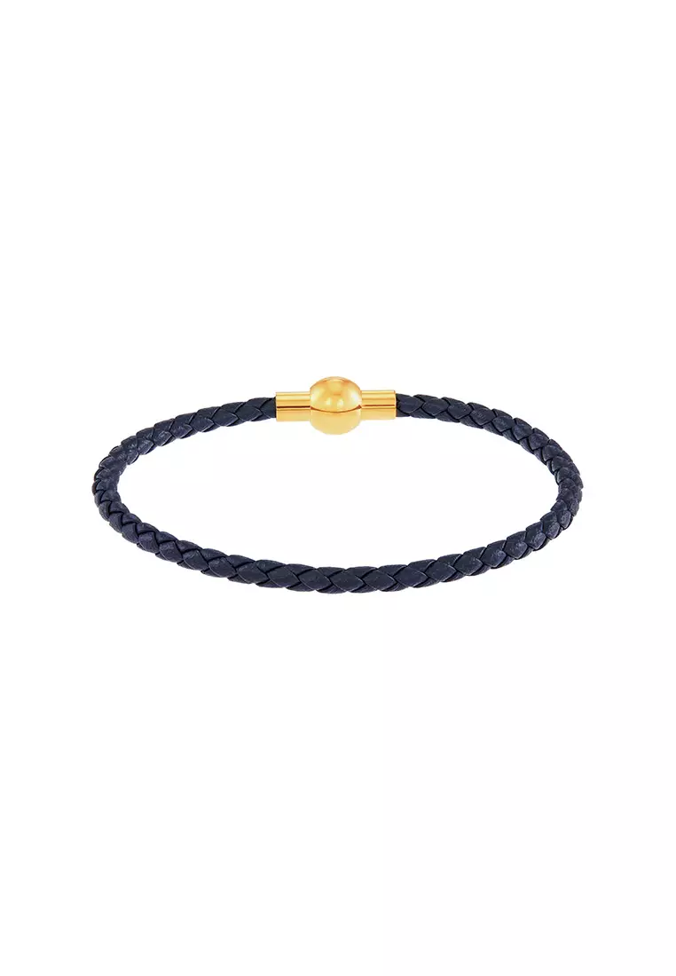 HABIB Leather Bracelet (Navy Blue Colour)