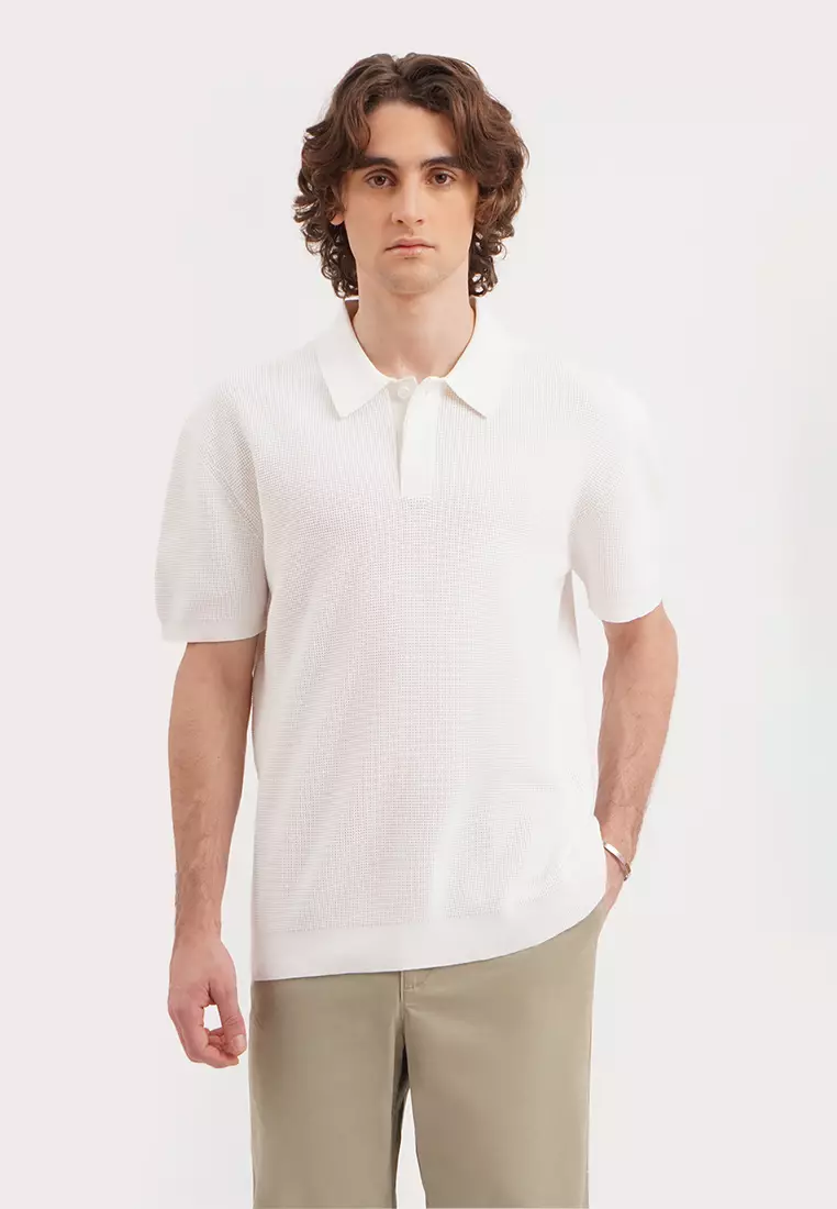 Penshoppe white polo best sale shirt