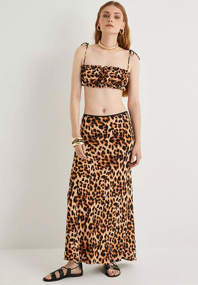 Viscose Leopard Crop Top