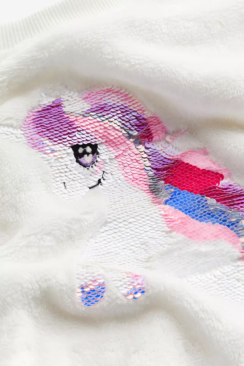 Reversible sequin-motif sweatshirt