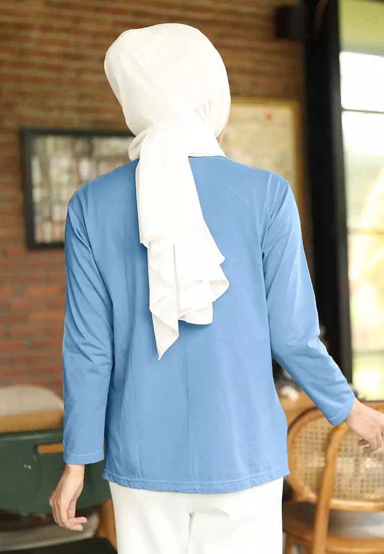 Momira Nursing Long Sleeve T-Shirt | Atasan Basic Lengan Panjang | Kaos Ibu Menyusui - M