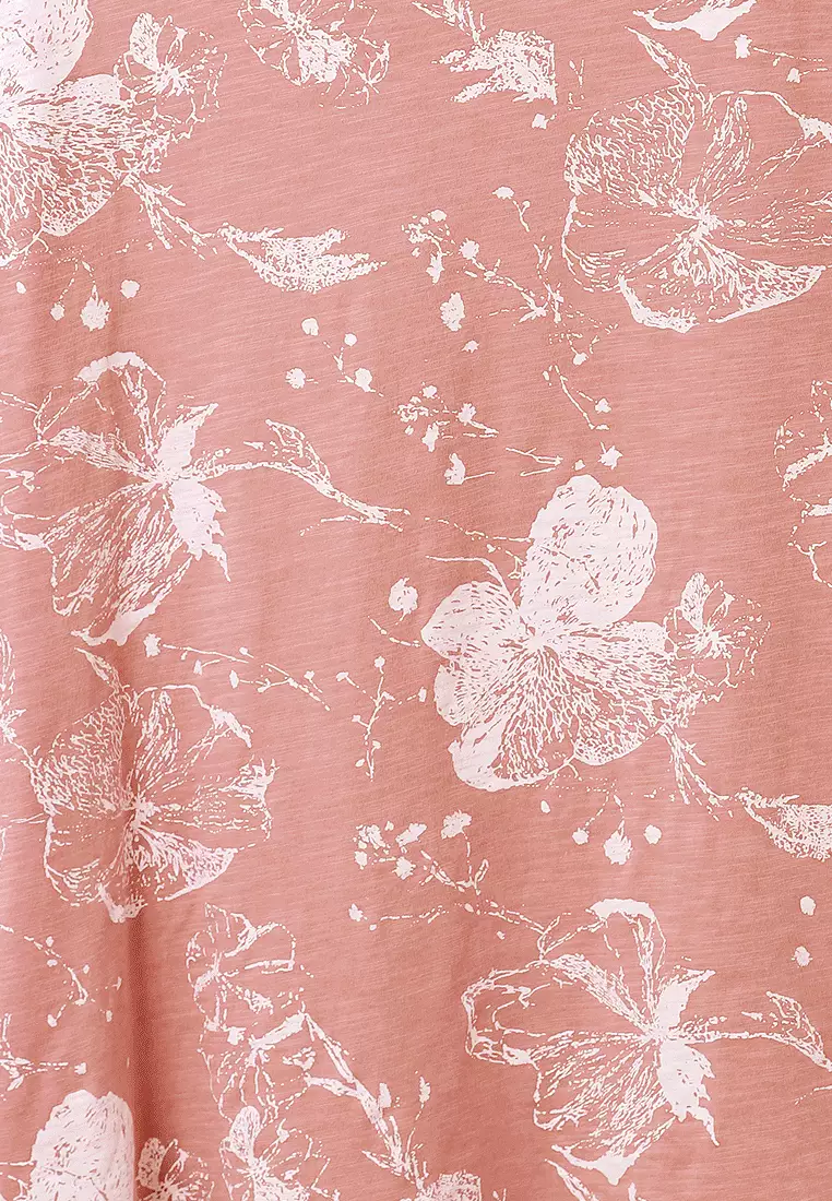 Hand-Painted Floral Cotton Top [AB19463]