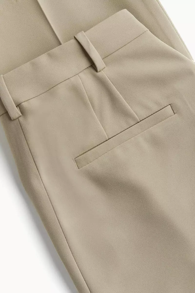 Wide crease-leg trousers