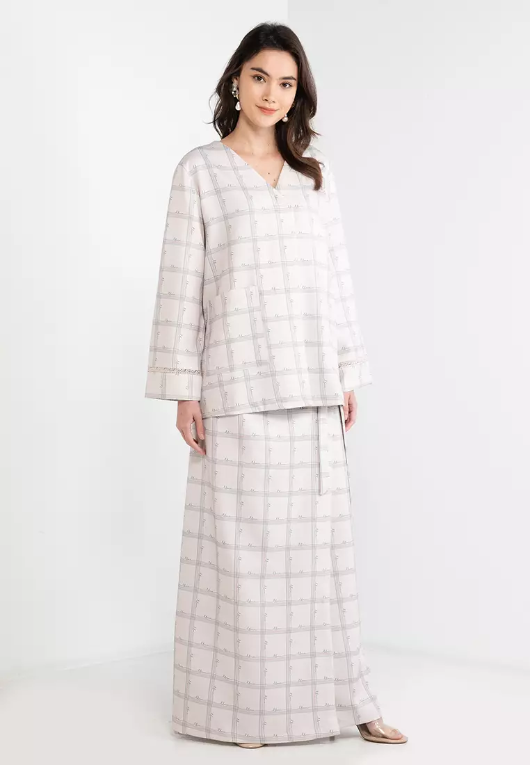 Gulab Printed Kurung Kedah